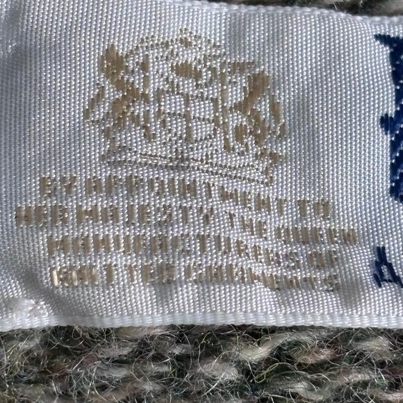 Vintage 80s Pringle of Scotland Wool Sweater Gray Speckled Knit Crewneck Unisex - Picture 6 of 14